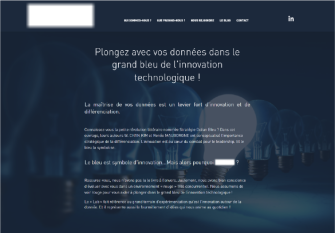 Capture d'écran de la partie de la page d'accueil que j'ai rectifié.