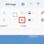 Outils de recadrage de Paint