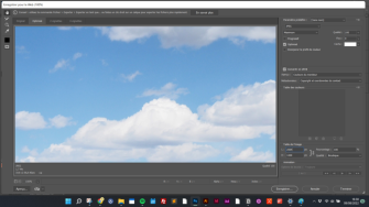 Capture d'écran de photoshop pour redimensionner une image