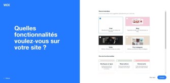 Capture d'écran de Wix