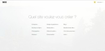 Capture d'écran de Wix